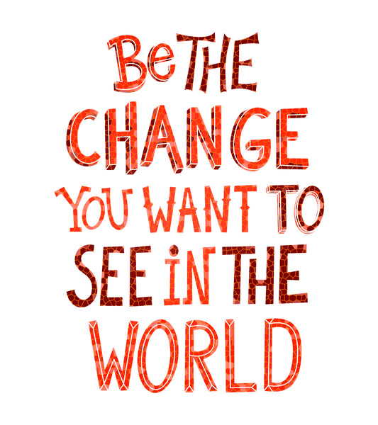 Round Neck T-Shirt - Be the Change