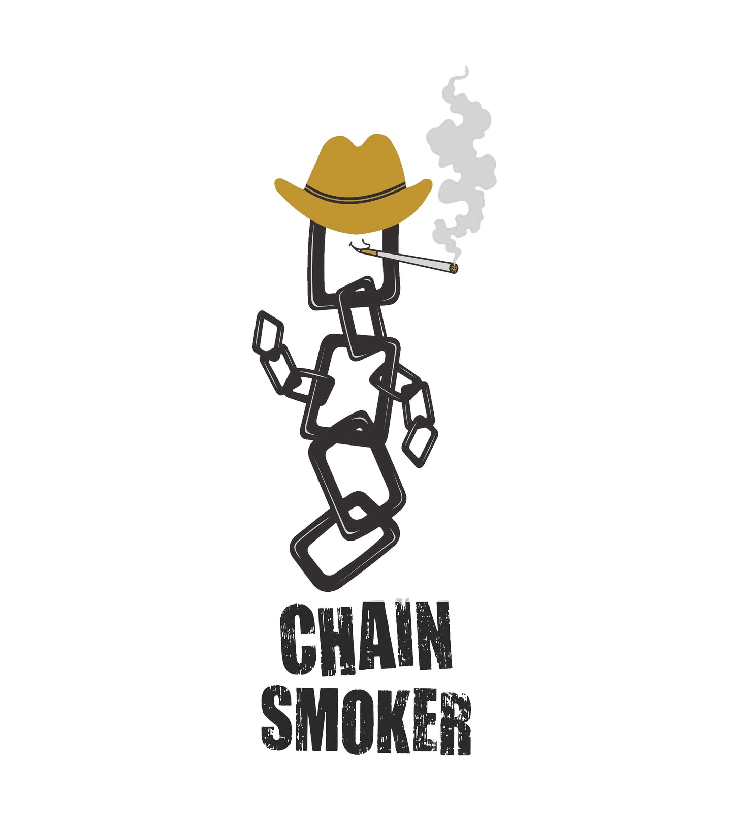 Round Neck T-Shirt - Chain Smoker