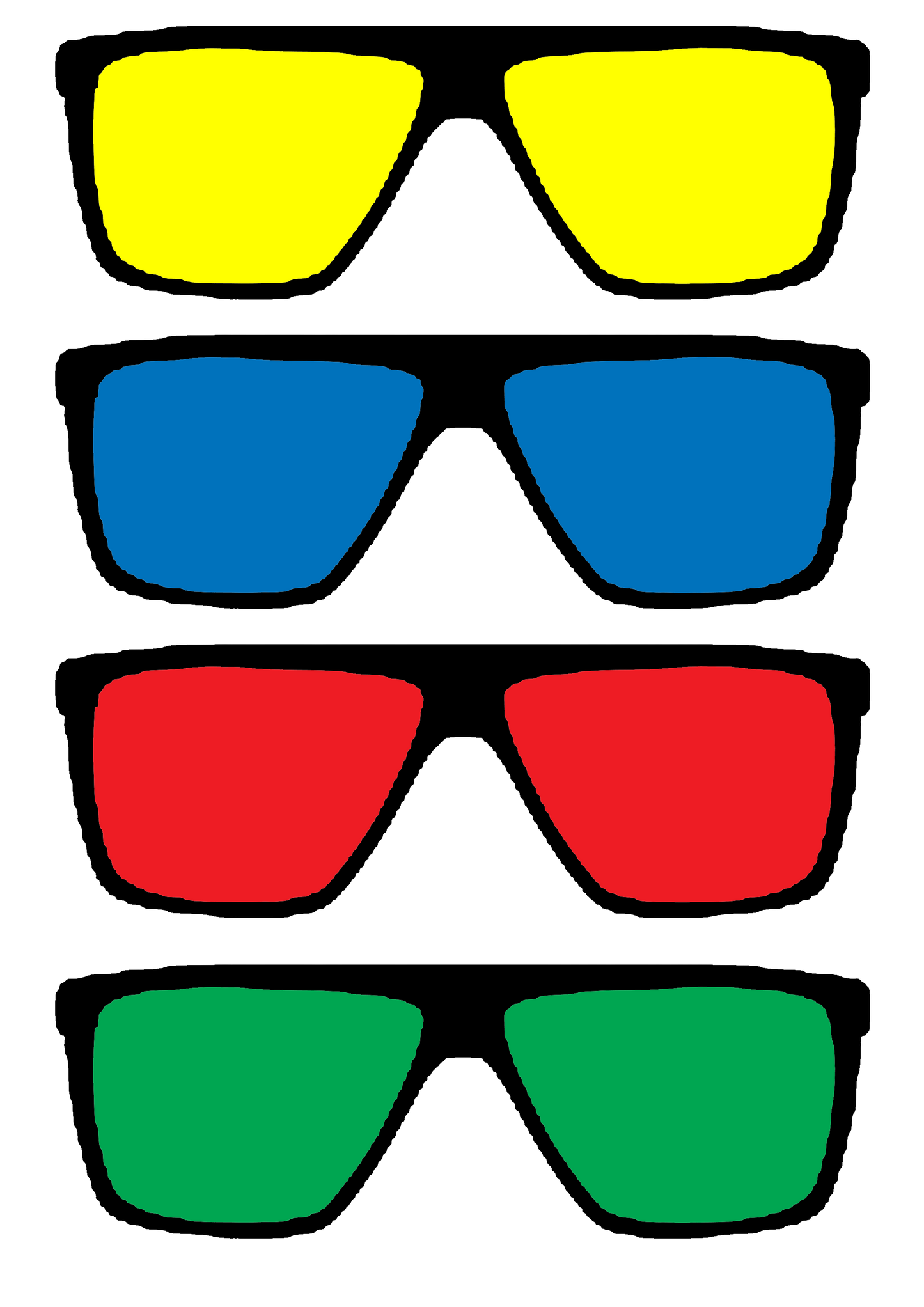 Round Neck T-Shirt - Four Glasses-t