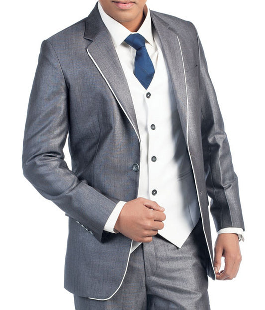 Gwalior Premium Suit Length - Gray