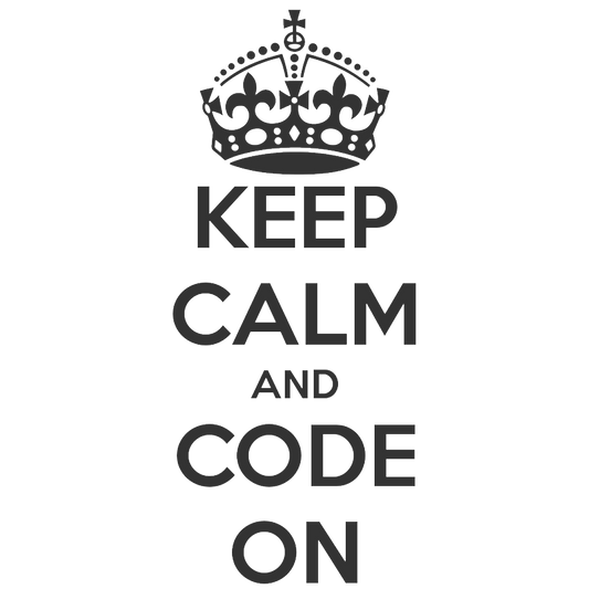 Round Neck T-Shirt - Keep Clam and Code on-t