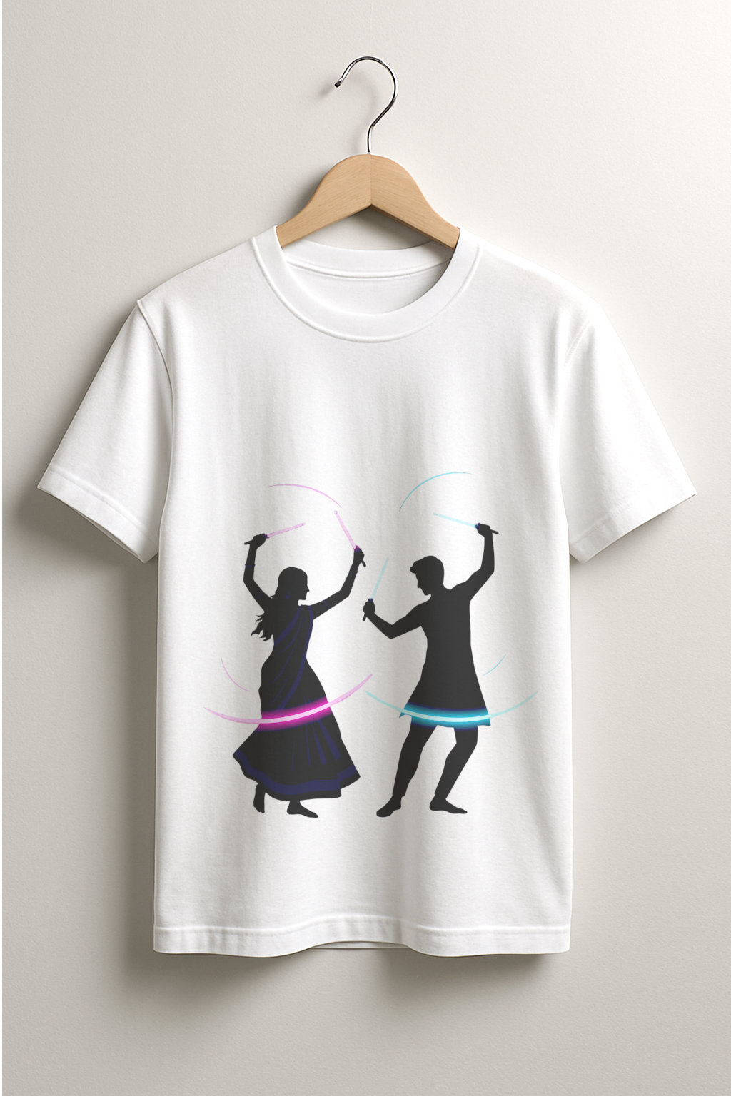 Navratri Garba Couple T-Shirt – Premium Cotton