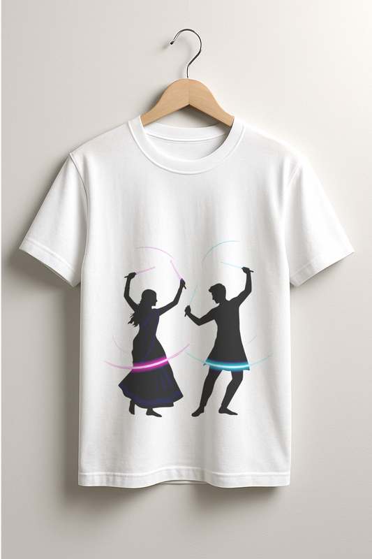 Navratri Garba Couple T-Shirt – Premium Cotton