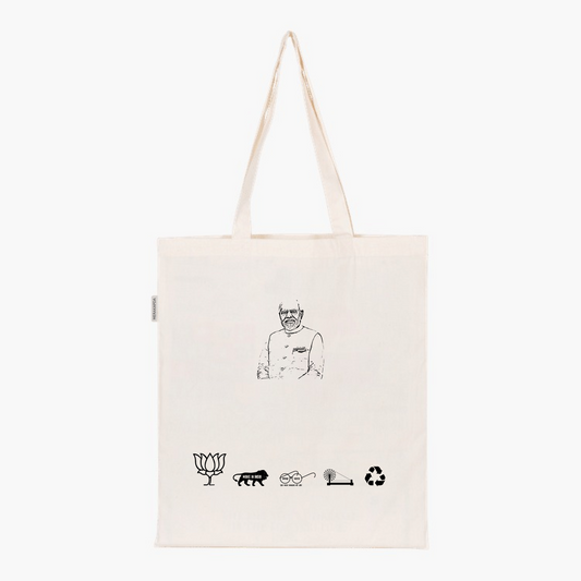 Printed Natural Tote Bag (PM MODI)