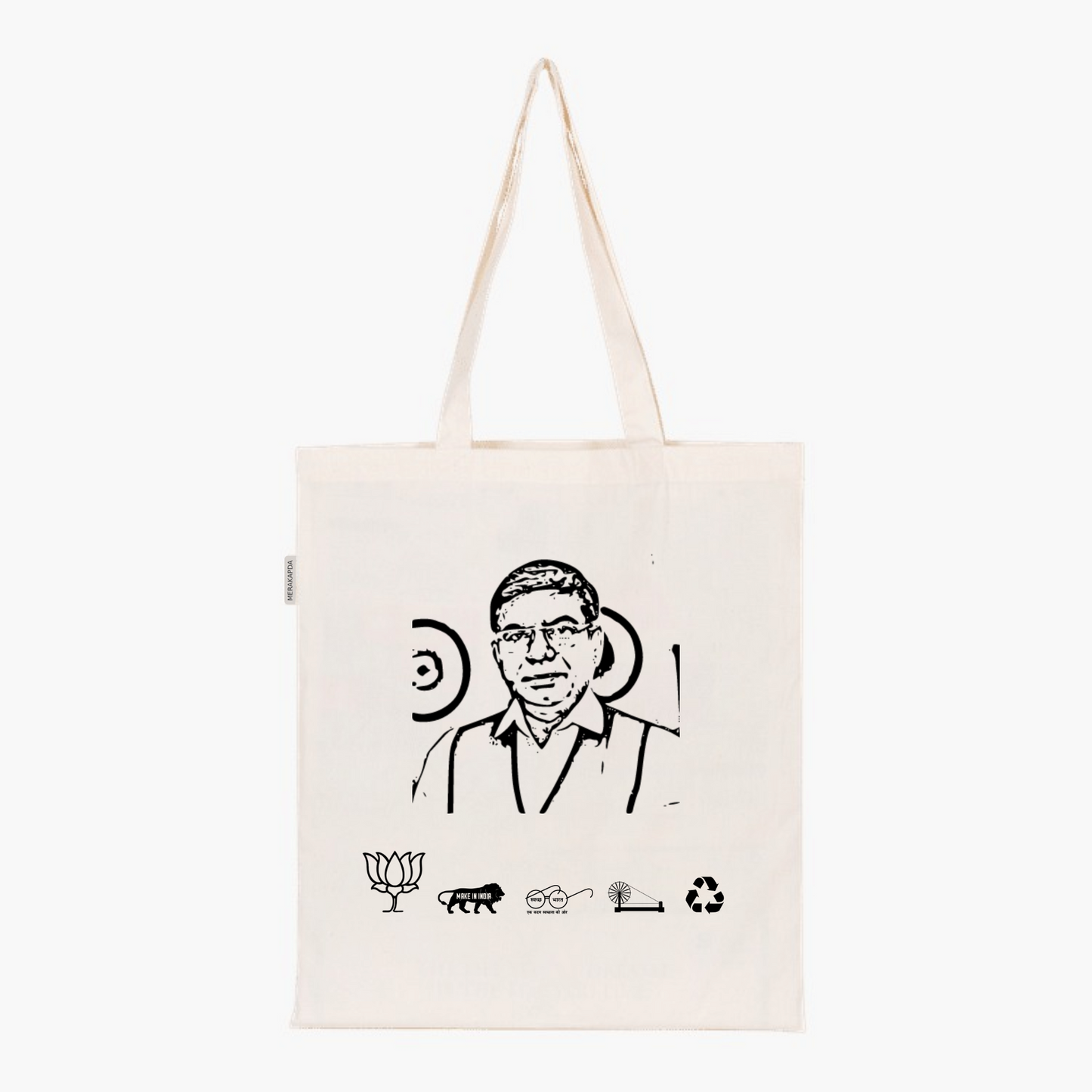 Printed Natural Tote Bag (Dr Subhas Sarkar)