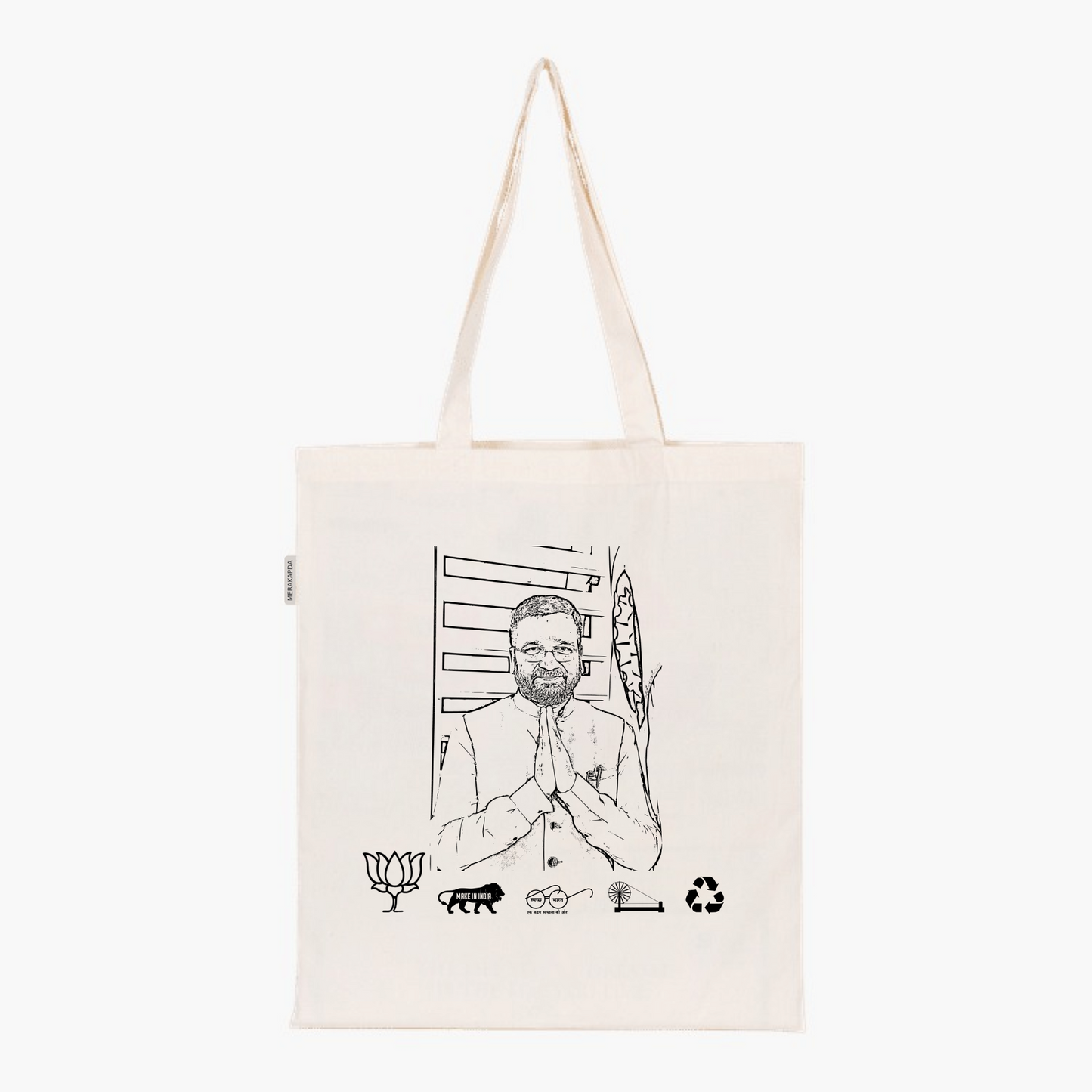 Printed Natural Tote Bag (Mitesh Patel Bakabhai)