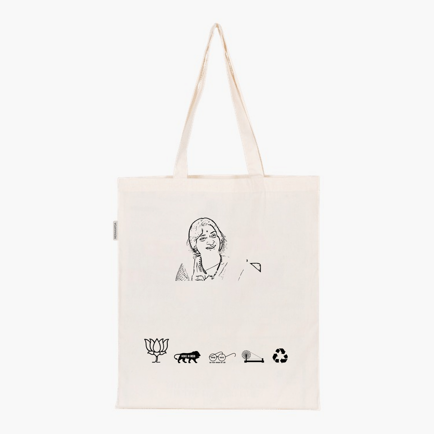 Printed Natural Tote Bag (Smt Dr Madhavi Latha)