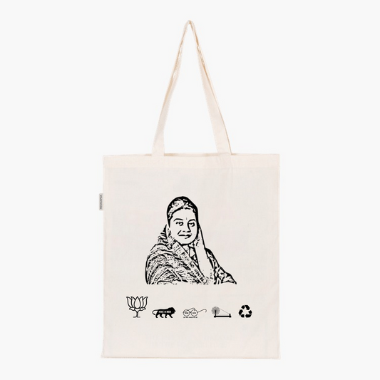 Printed Natural Tote Bag (Smt Himadri Singh)