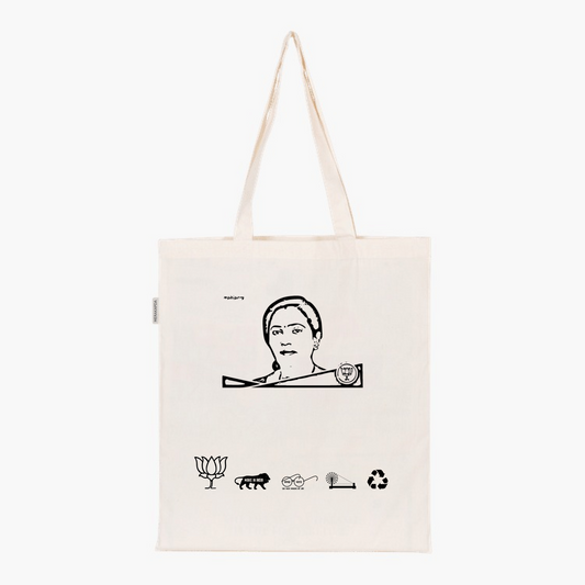 Printed Natural Tote Bag (Smt Lata Wankhede)