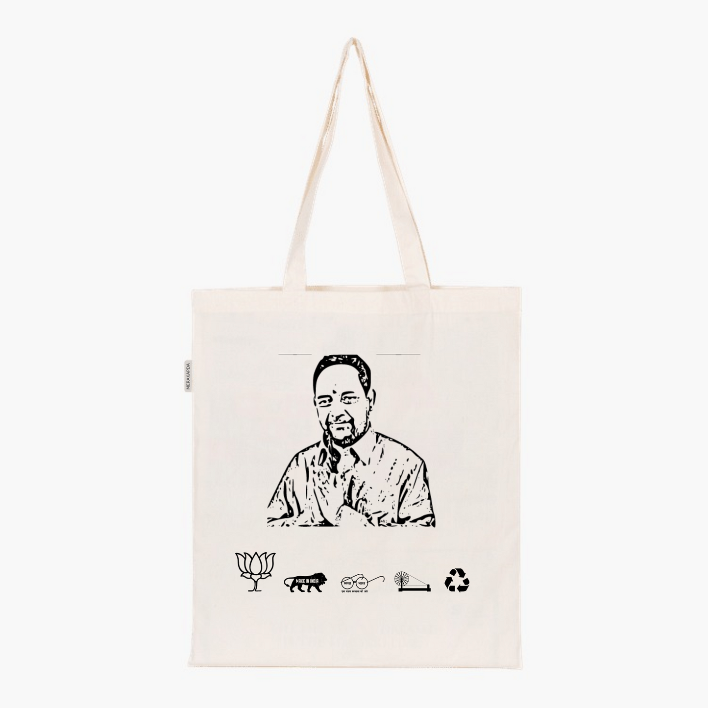 Printed Natural Tote Bag (Shri Bidyut Baran Mahato)