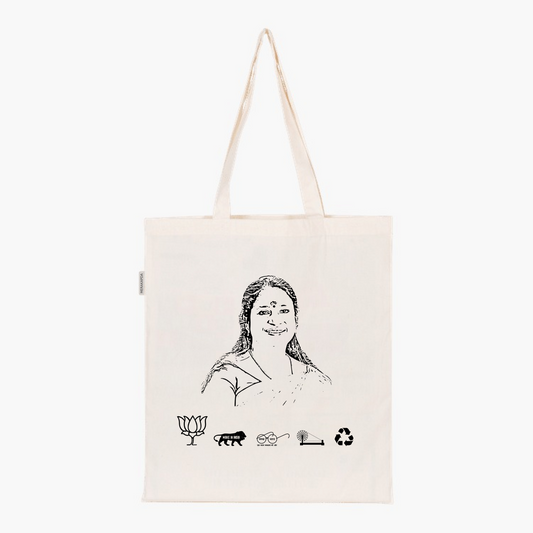 Printed Natural Tote Bag (Smt Niveditha Subramanian)