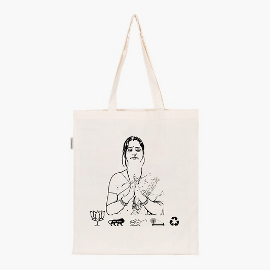 Printed Natural Tote Bag (Smt Priya Sahah)