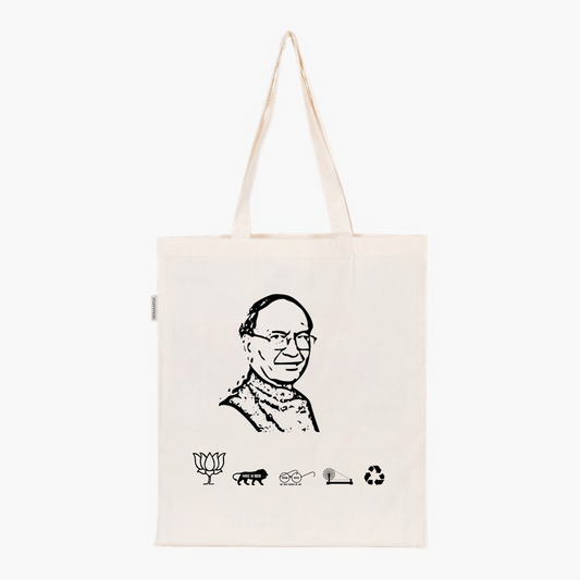 Printed Natural Tote Bag (Dr CP Thakur PATNA)