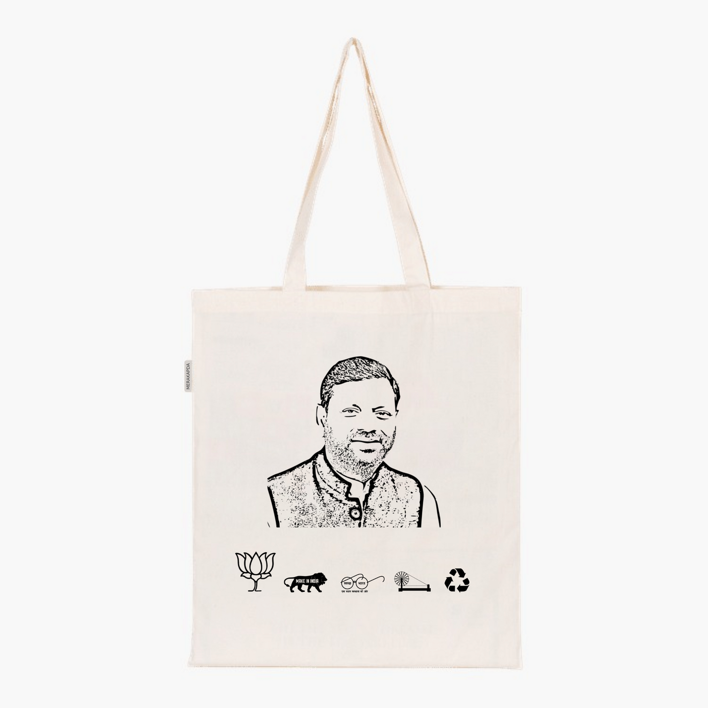 Printed Natural Tote Bag (Shri Pankaj Choudhary)