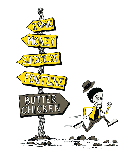 Round Neck T-Shirt - butter-chicken-T