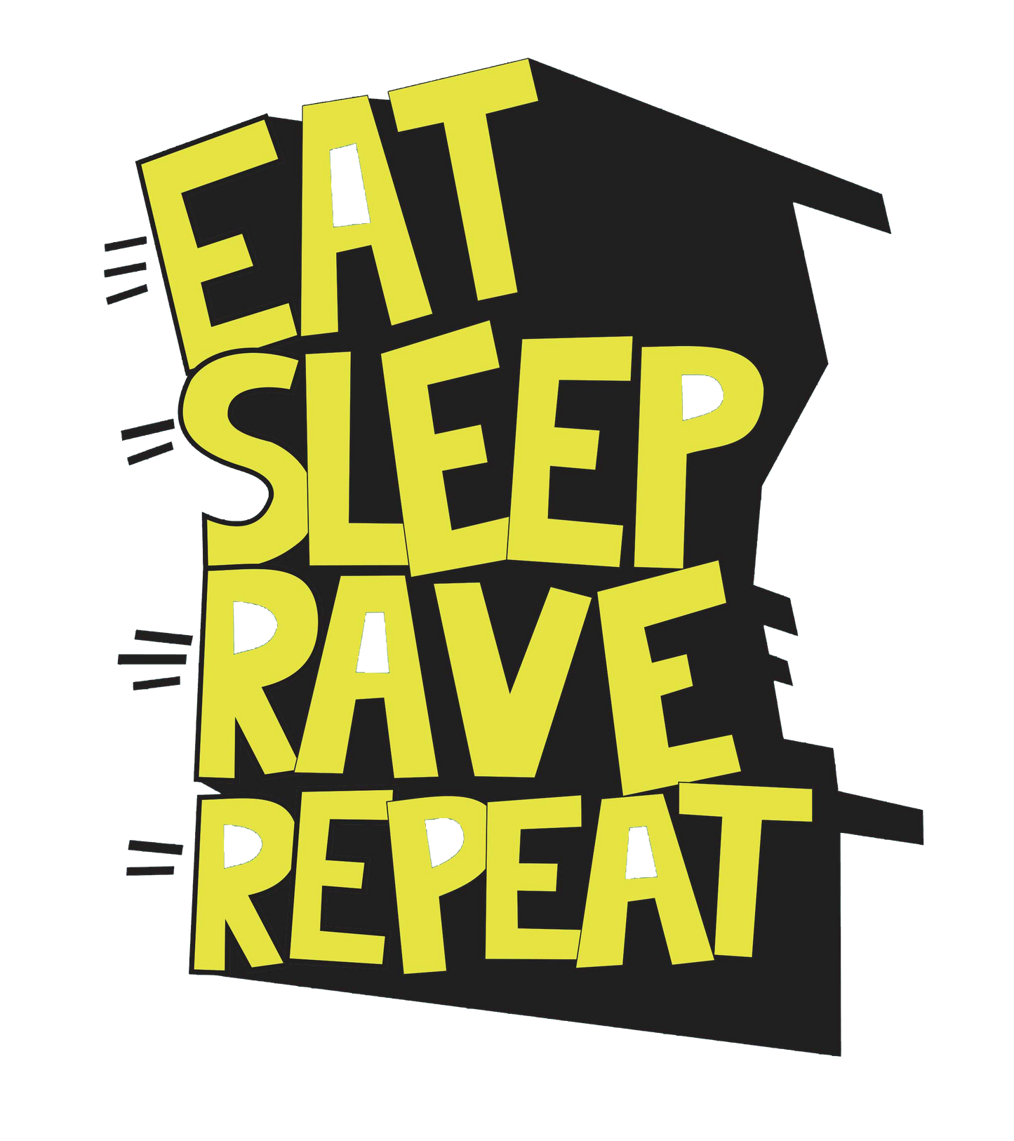 Round Neck T-Shirt - eat-sleep-rave-T