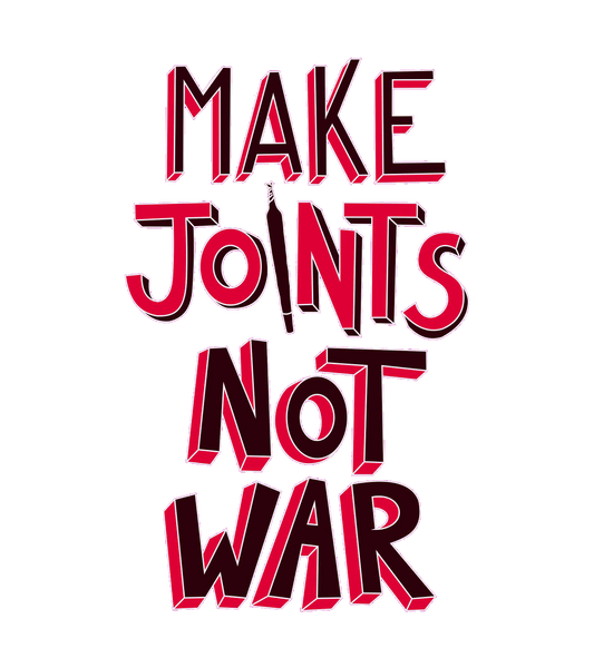 Round Neck T-Shirt - make-joint-not-war-T