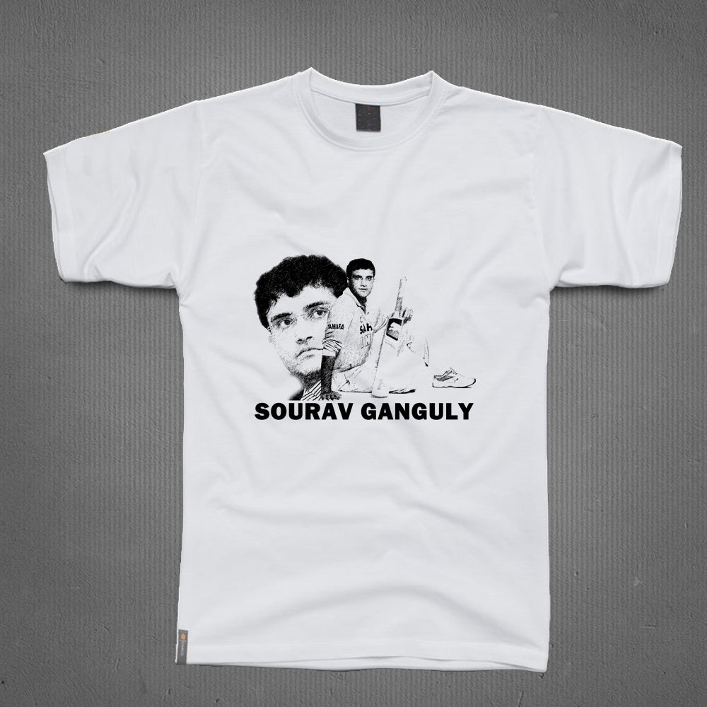 Round Neck T-Shirt - sourav ganguly