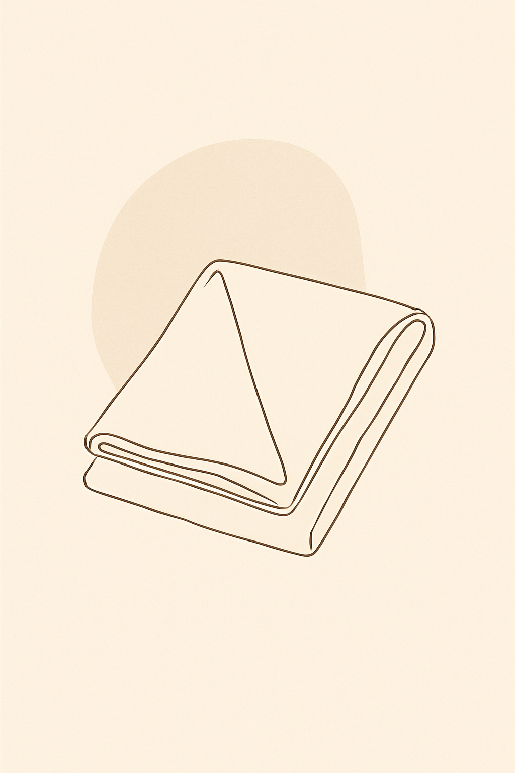 Minimal line illustration of folded cloth cover – MeraKapda Cloth Cover Collection