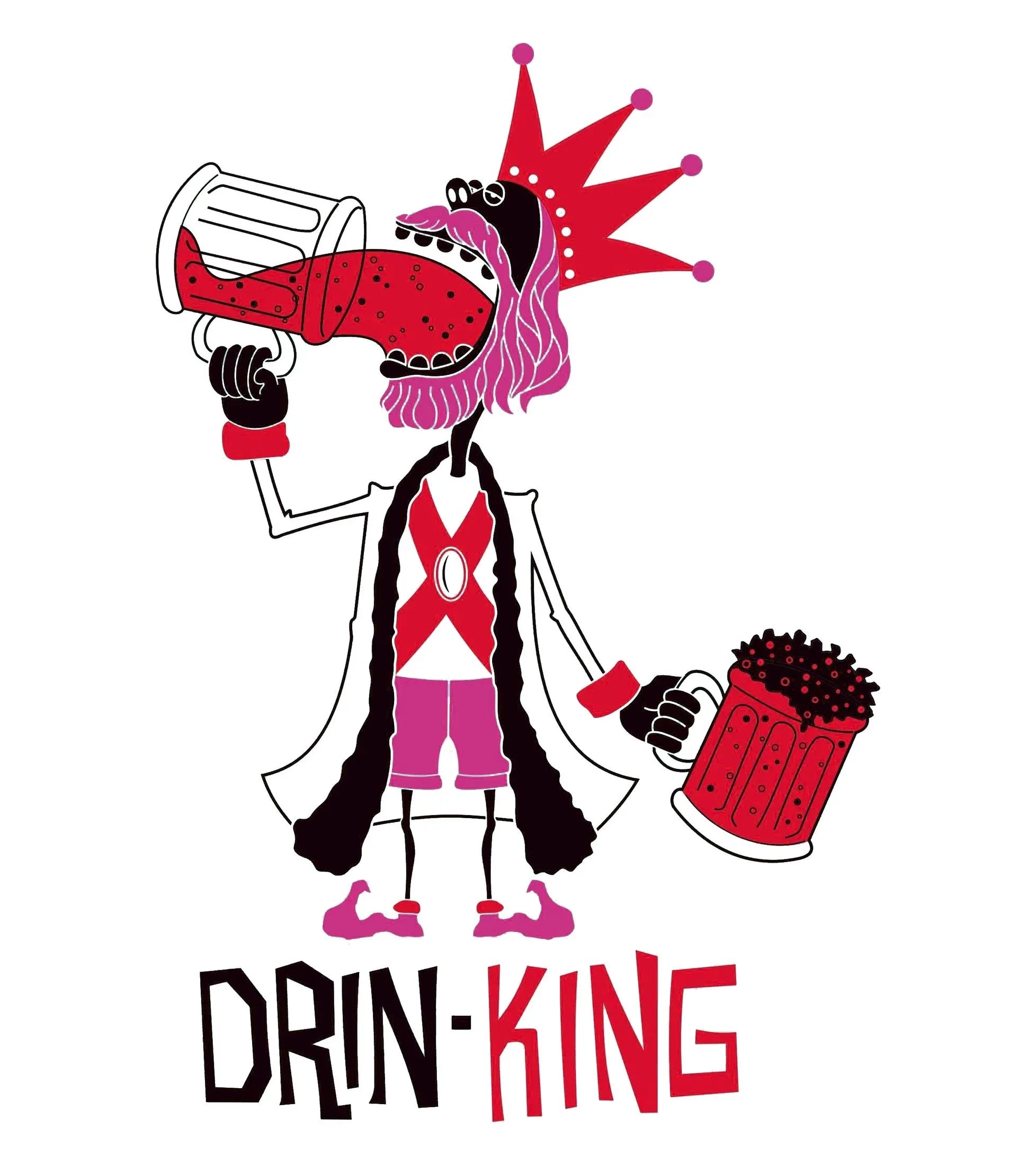 Round Neck T-Shirt - DrinKing - MeraKapda