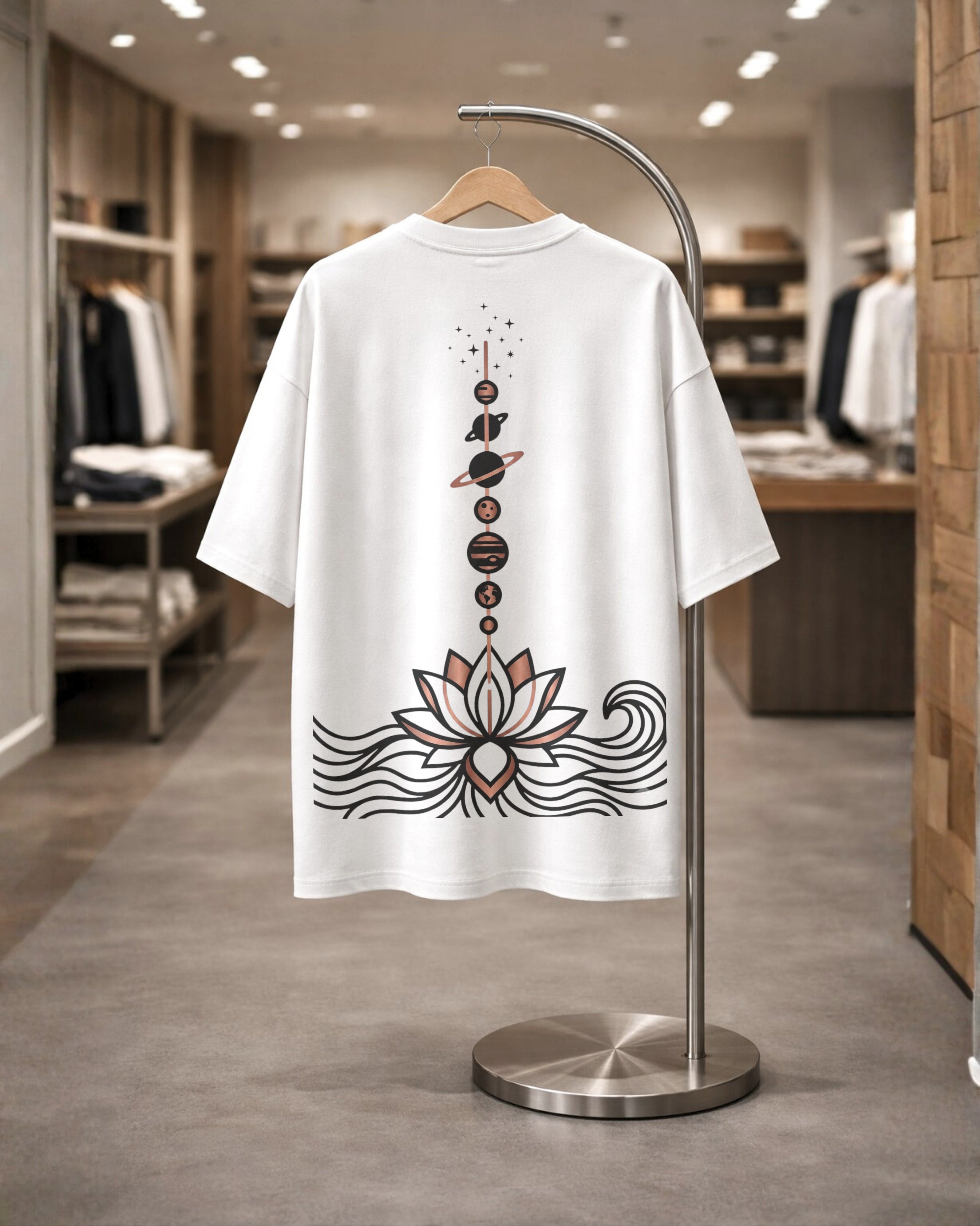 Hands of Infinity Oversized T-Shirt | Celestial Peace Collection | Mera Kapda