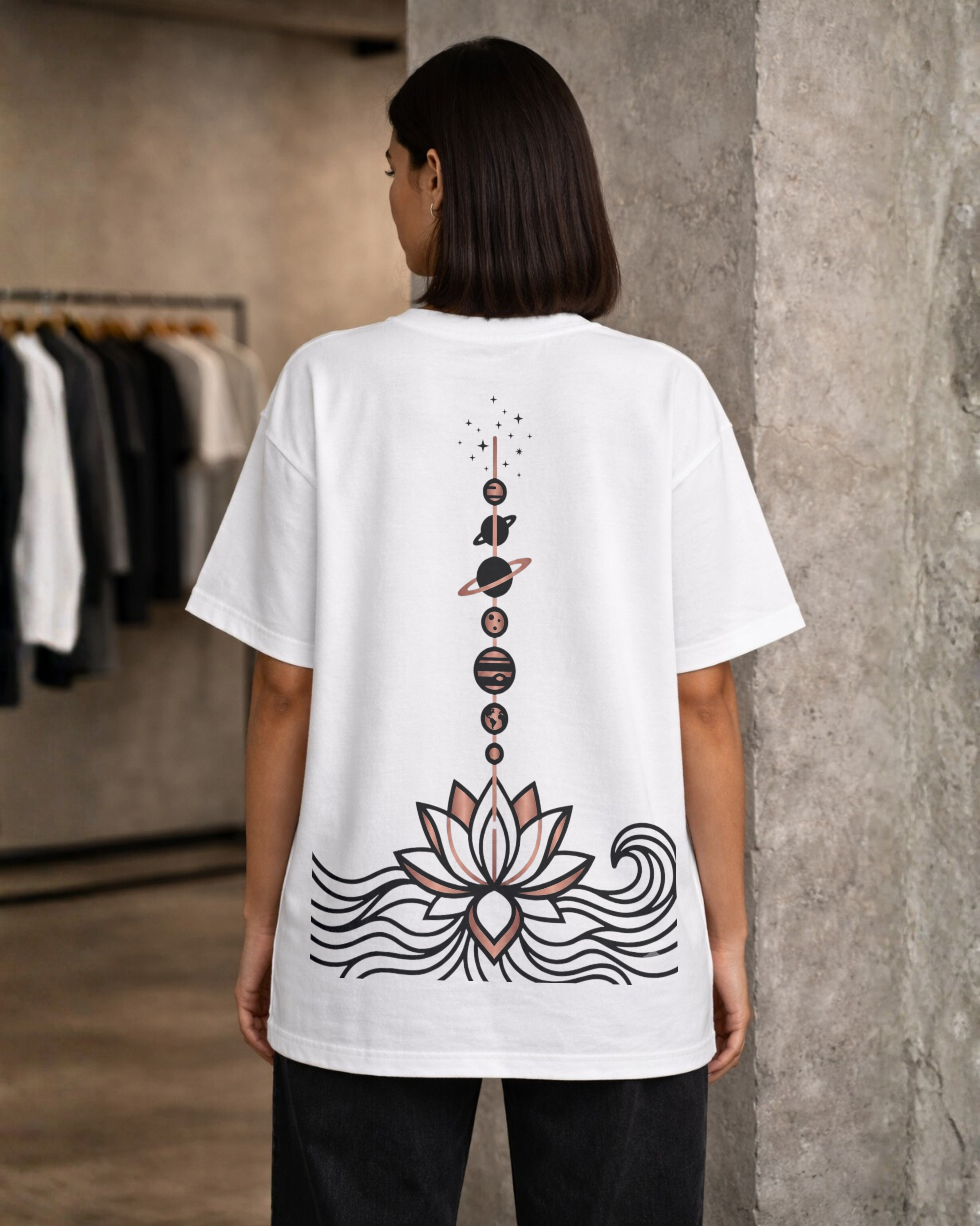 Hands of Infinity Oversized T-Shirt | Celestial Peace Collection | Mera Kapda