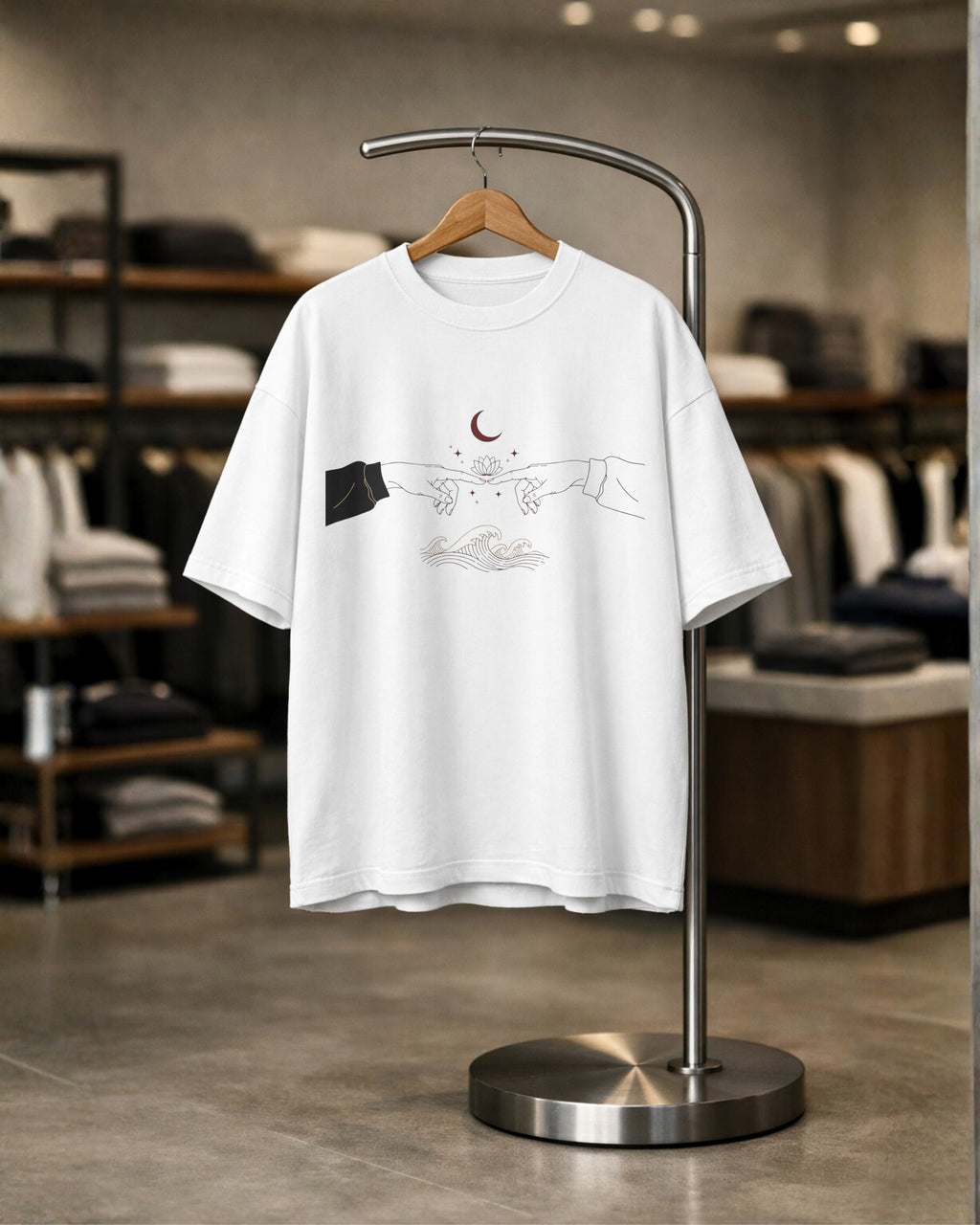 Hands of Infinity Oversized T-Shirt | Celestial Peace Collection | Mera Kapda
