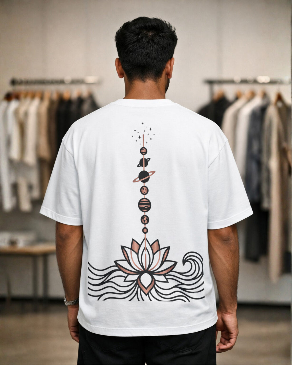 Hands of Infinity Oversized T-Shirt | Celestial Peace Collection | Mera Kapda