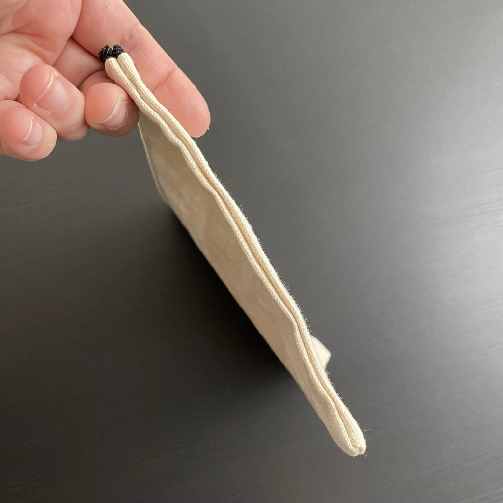 Natural Zipper Cosmetic Bag flat pouch – 8″ x 6″ - MeraKapda