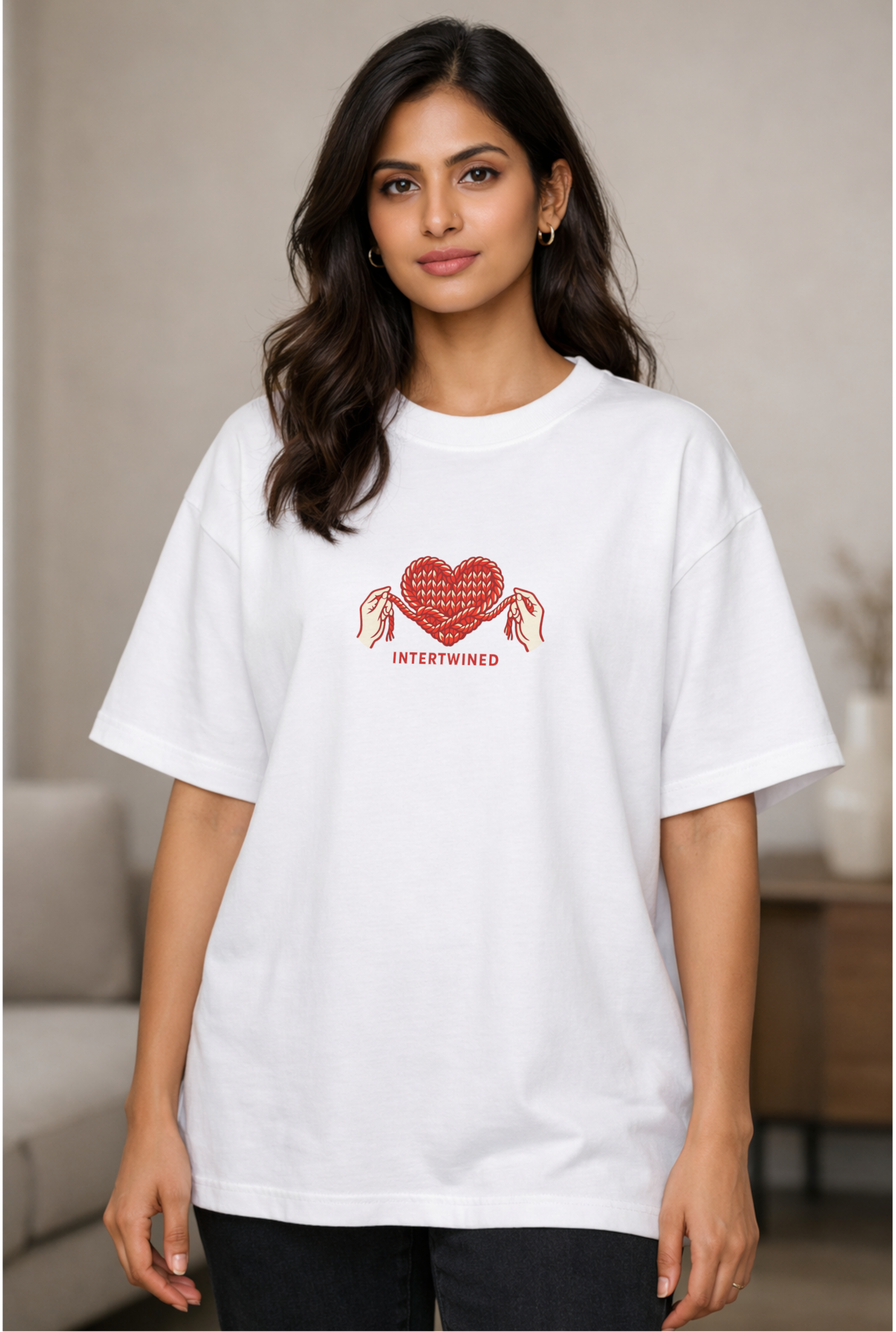 Intertwined Oversized T-Shirt – Yarn Forest Floating Bench Edition
