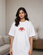 Intertwined Oversized T‑Shirt – Yarn Forest Night Garden Edition