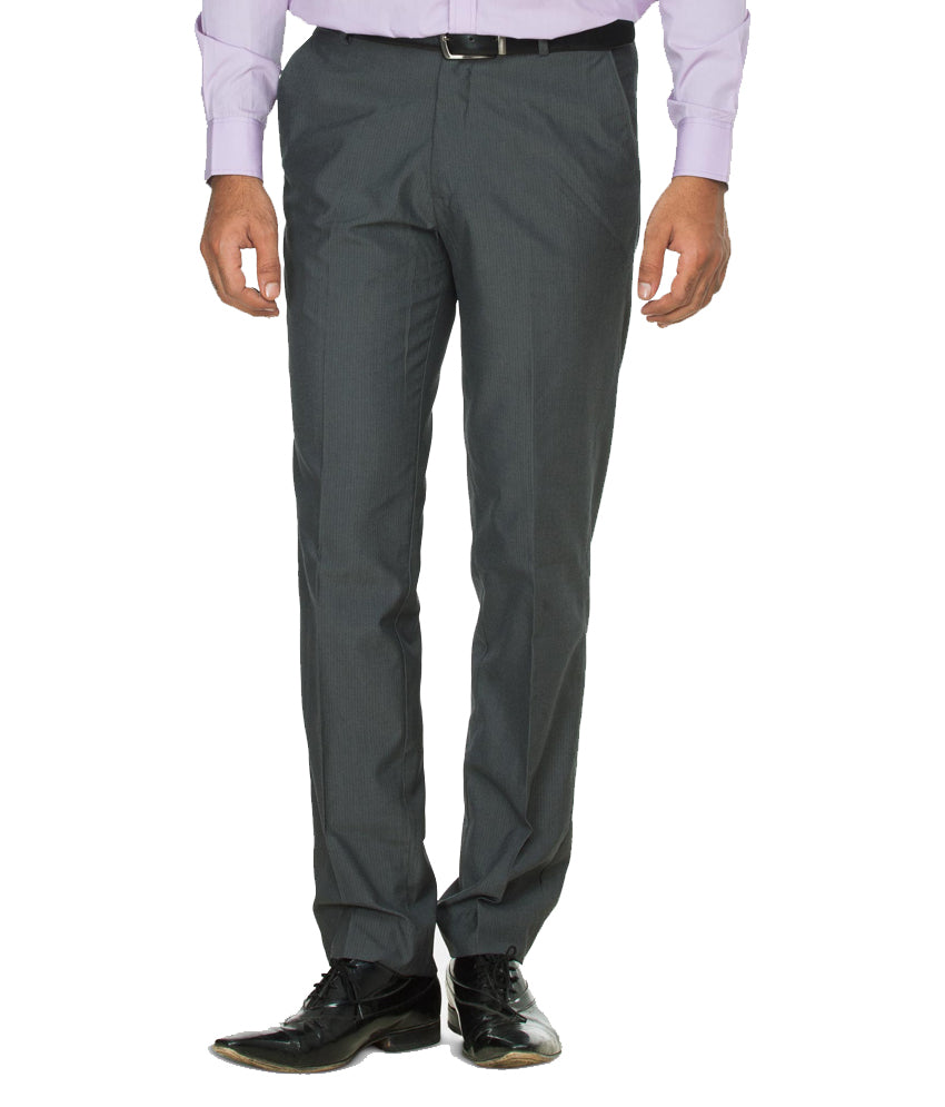 Pack of 3 Formal Trouser For Men - Black, Blue & Gray