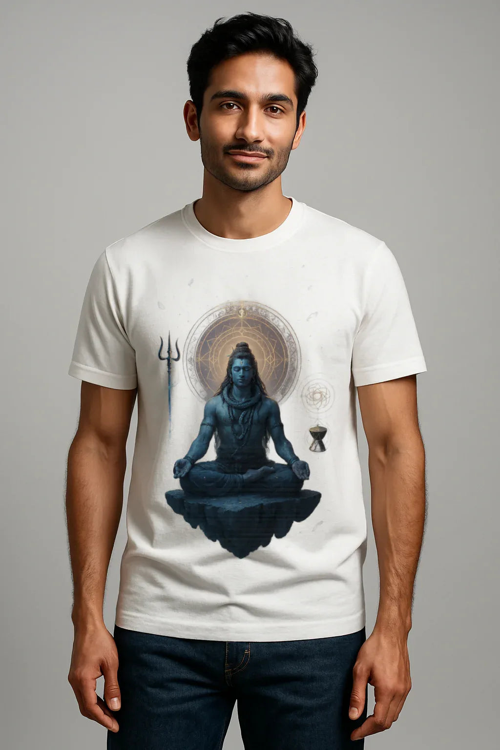 Mahadev Cosmos Compose T-shirt – The Stillness Beyond Sound - MeraKapda