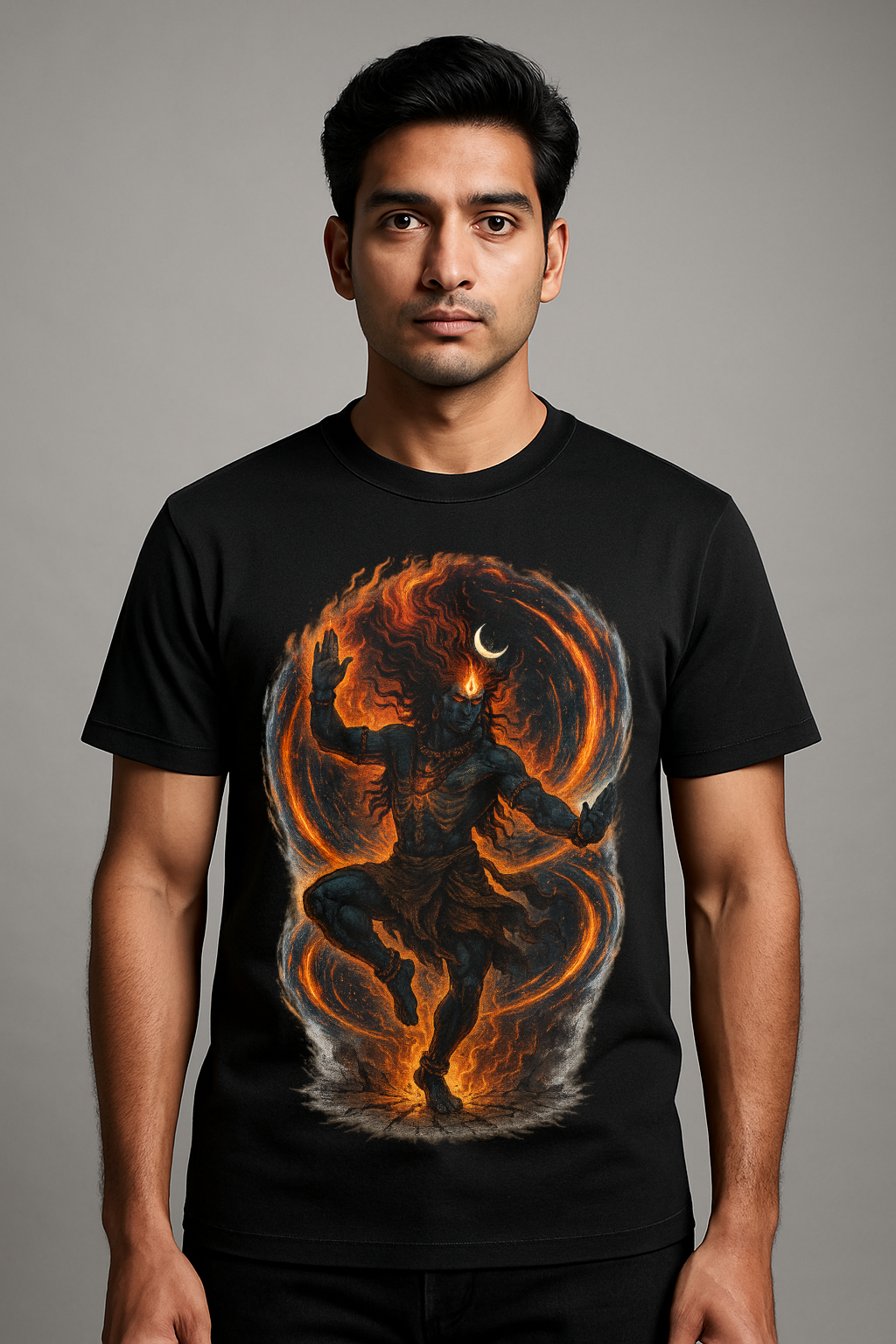 Mahadev Fire Dance T-Shirt – Cosmic Energy in Motion