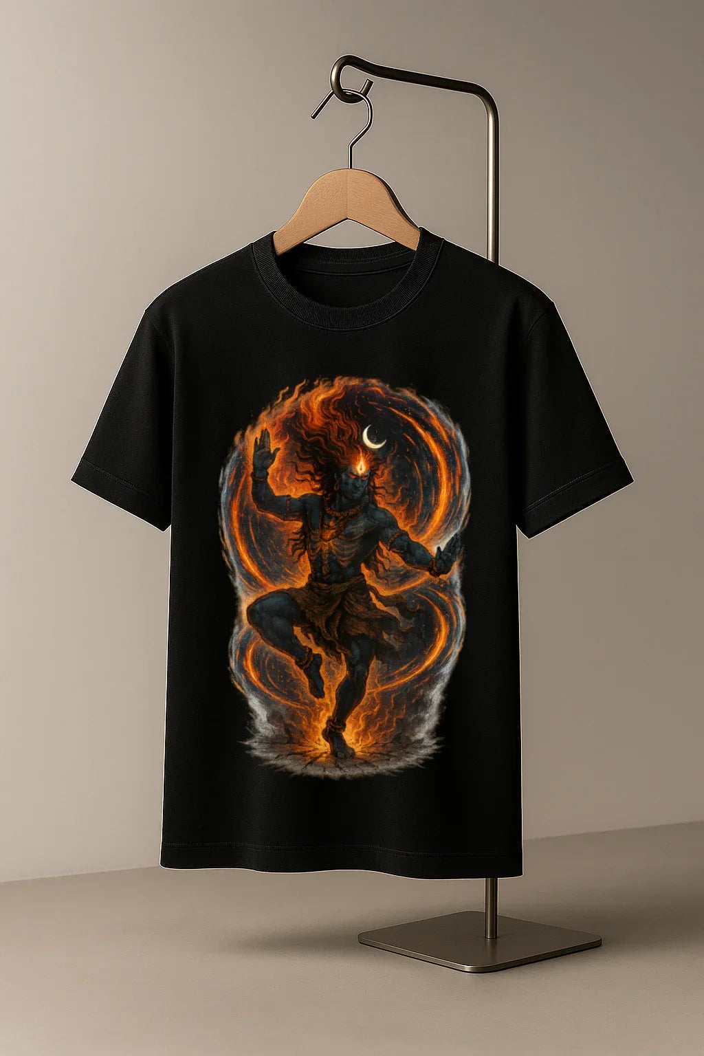 Mahadev Fire Dance T-Shirt – Cosmic Energy in Motion - MeraKapda