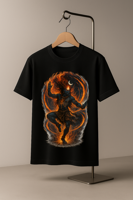 Mahadev Fire Dance T-Shirt – Cosmic Energy in Motion