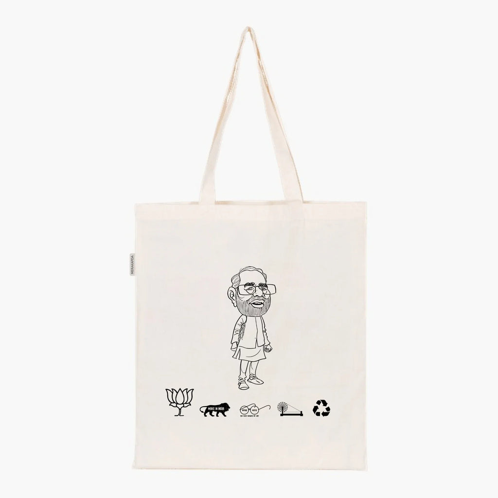 Printed Natural Tote Bag (Modii) - MeraKapda