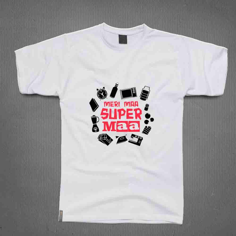 Round Neck T-Shirt - My Super Maa - MeraKapda