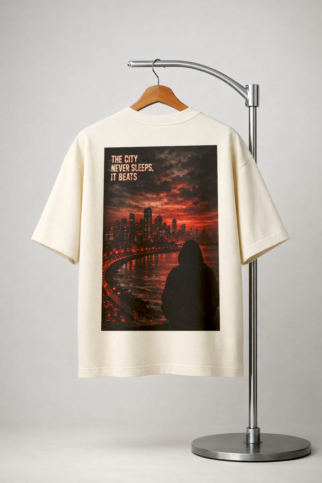 Marine Drive Beats Oversized T-Shirt – Rhythm City Edition | Unisex Streetwear