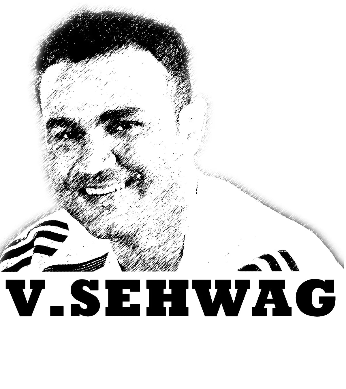 Round Neck T-Shirt - Sehwag - MeraKapda