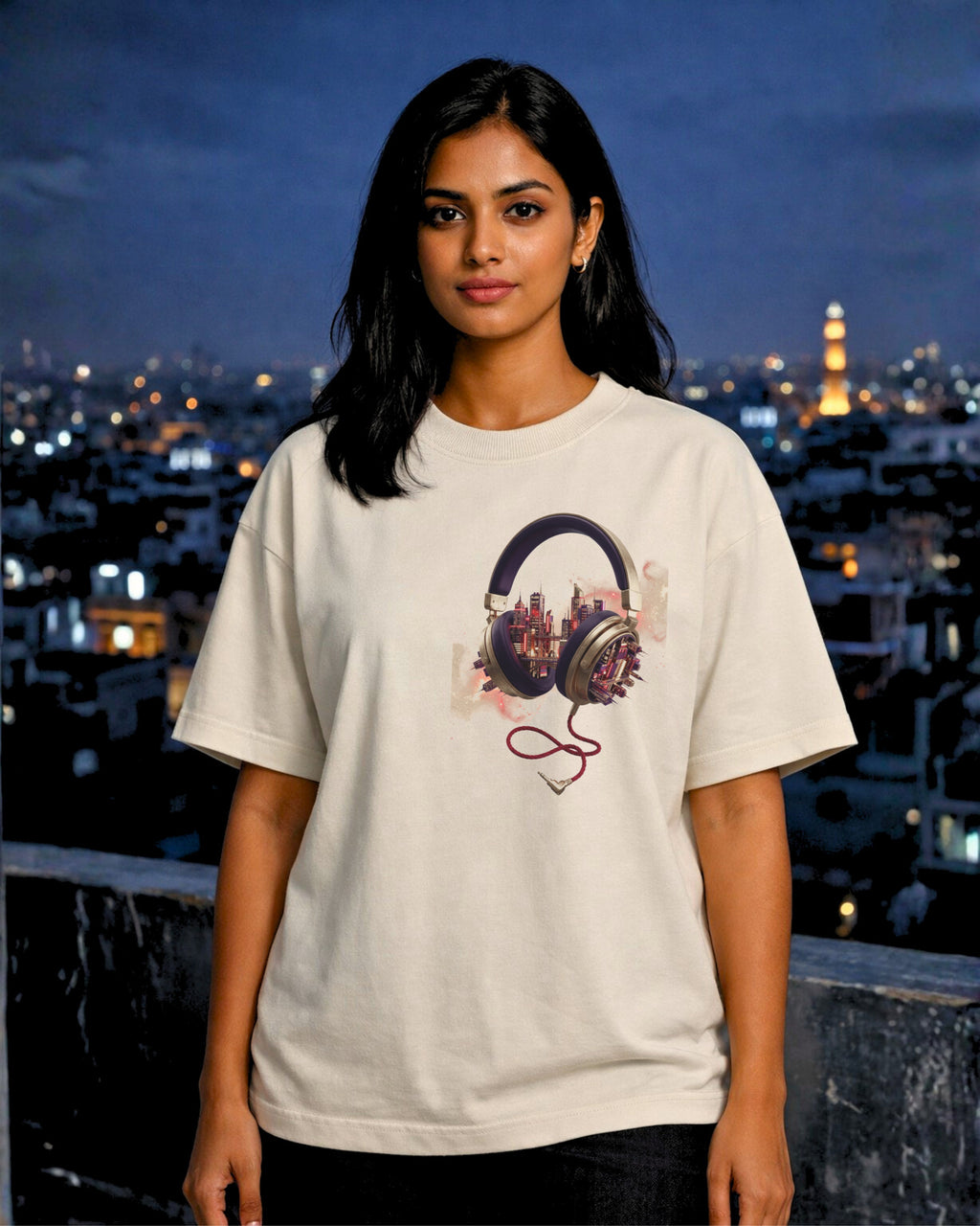 Rhythm City After Dark Oversized T-Shirt | Urban Nightwear