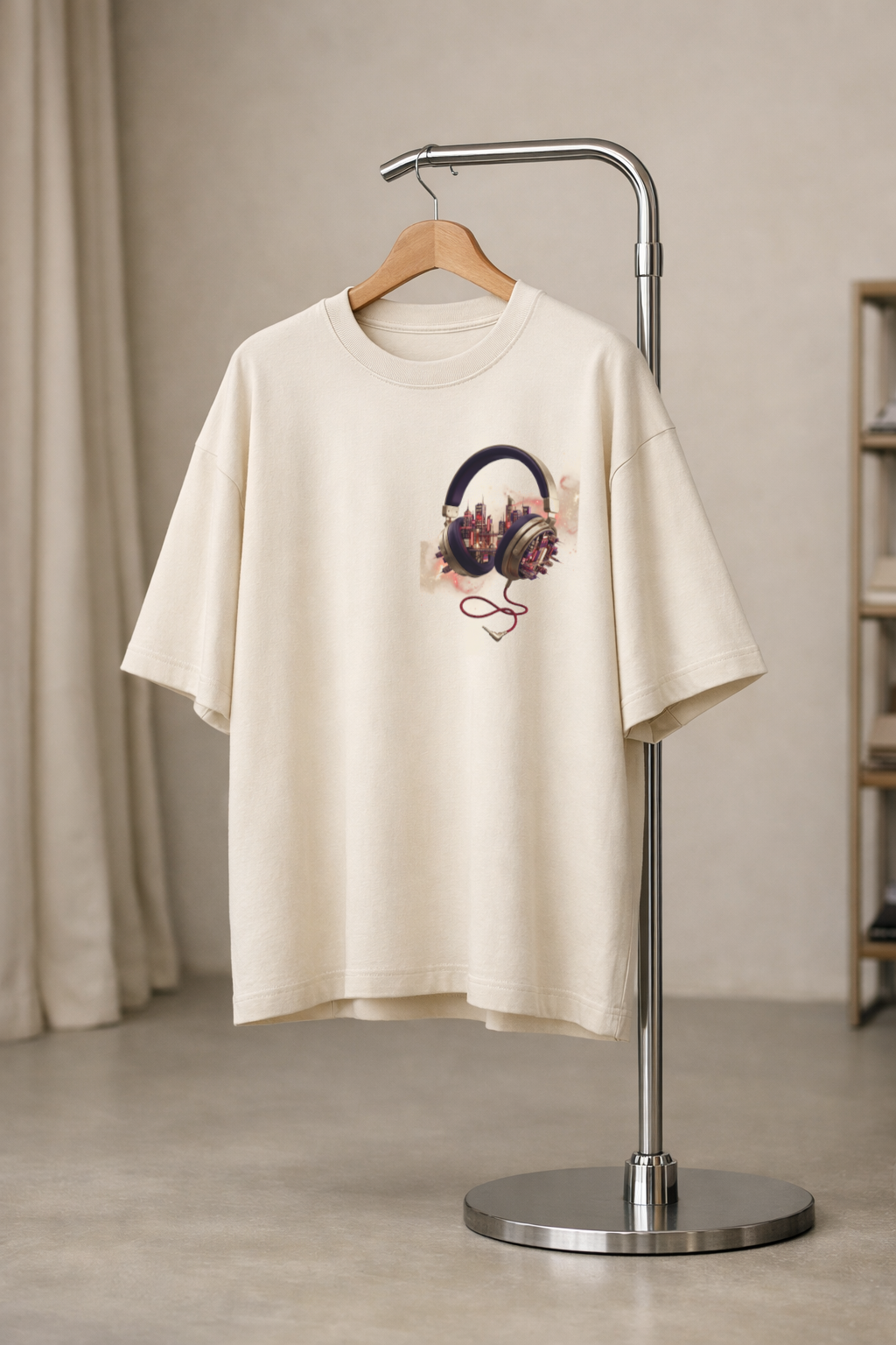 Marine Drive Beats Oversized T-Shirt – Rhythm City Edition | Unisex Streetwear