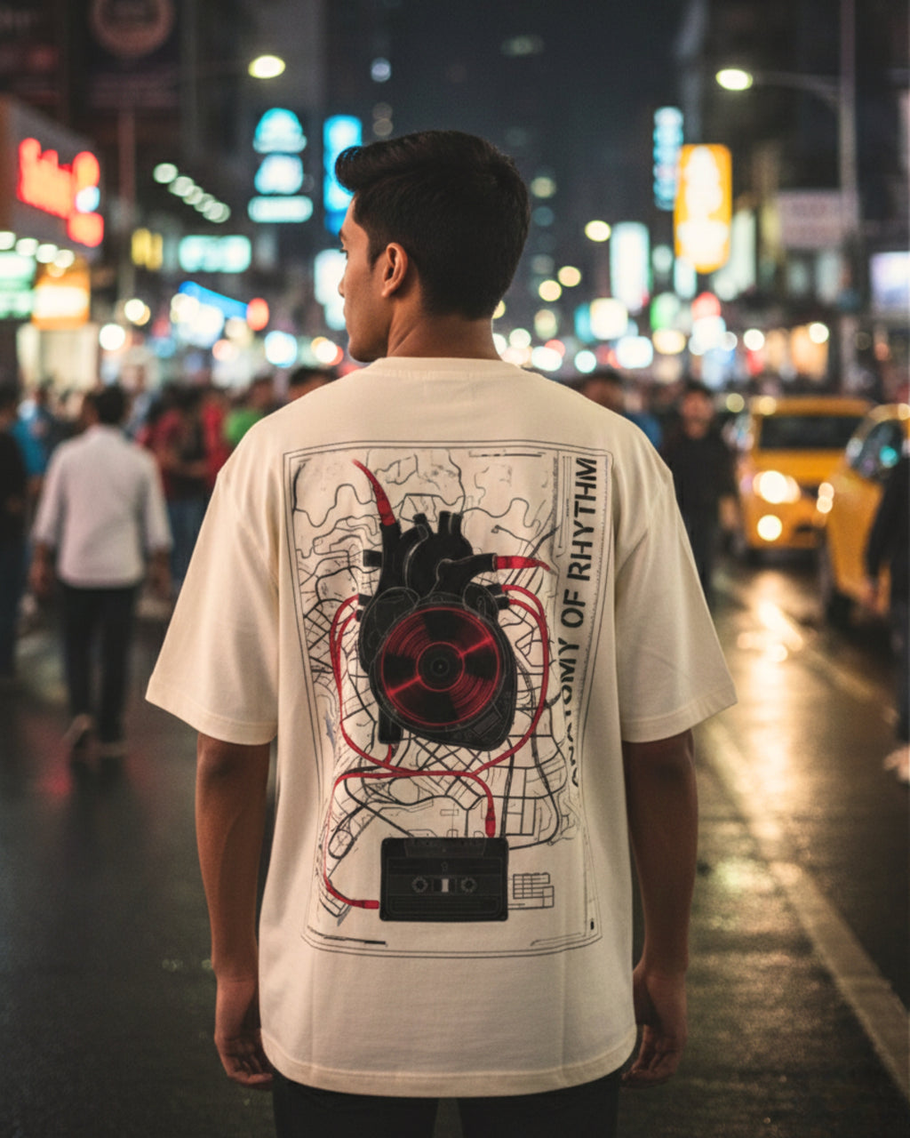 The Anatomy of Rhythm – Urban Blueprint Oversized T-Shirt | Rhythm City