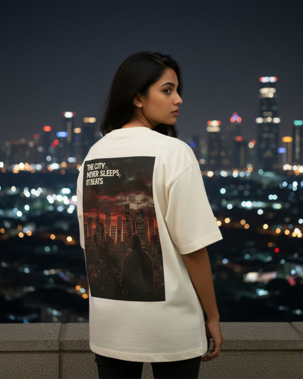 Rhythm City After Dark Oversized T-Shirt | Urban Nightwear