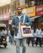 Intertwined – Yarn Forest Night Garden Canvas Tote Bag | Valentine Edition | Mera Kapda
