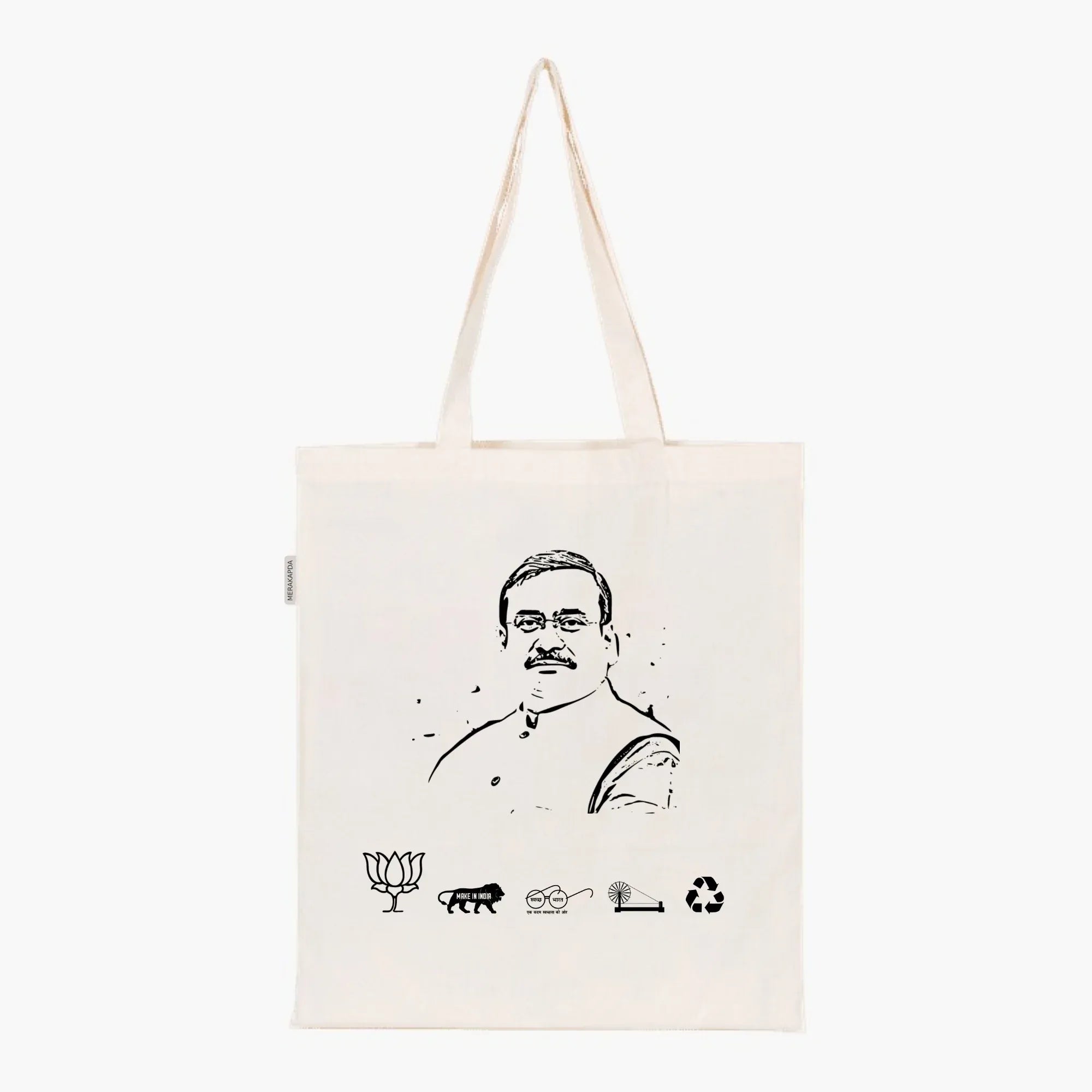 Printed Natural Tote Bag (Dr Anirban Ganguly) - MeraKapda