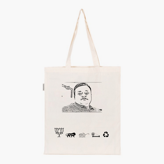 Printed Natural Tote Bag (Shri Soumendu Adhikari)