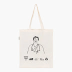 Printed Natural Tote Bag (Shri Vijay Kumar Dubey) - MeraKapda