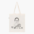 Printed Natural Tote Bag (Smt Annapurna Devi) - MeraKapda