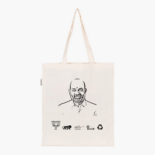 Printed Natural Tote Bag (Shri Bandi Sanjay Kumar)